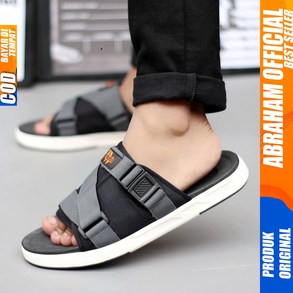 Sandal Slide Slop Pria Sendal Selop Ringan Distro Abraham CHESTER