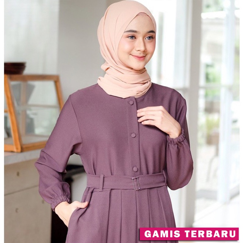 gamis terbaru 2023 lebaran wanita remaja dress kondangan kekinian