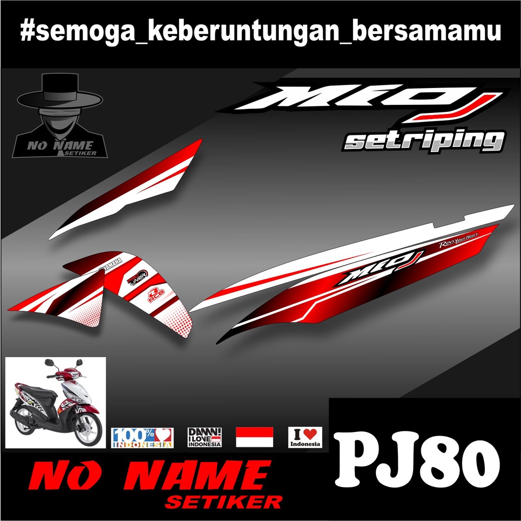 Striping Mio J Variasi (pj80) Stiker variasi sticker list