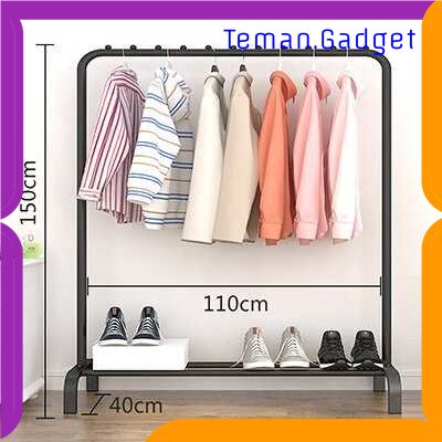 TG-RAK BKZ Stand Rak Gantungan Baju 150x110x40cm with 8 Hooks - E017