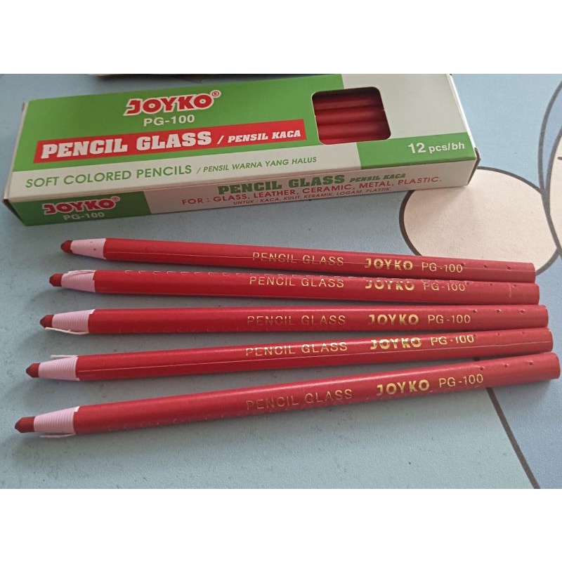 

Pensil Glass/Kaca JOYKO PG-100 Kain/Keramik/Logam/Plastik 1 PACK ISI 12 BIJI JOYKO PG-100