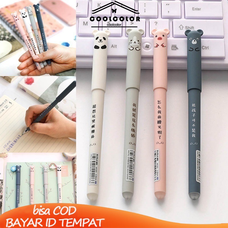 COD❤️Set Pena Gel yang Dapat Dihapus Batang Isi Ulang Ballpoint yang Dapat Dicuci Menangani Alat Tulis Perlengkapan Tulis Sekolah- cl