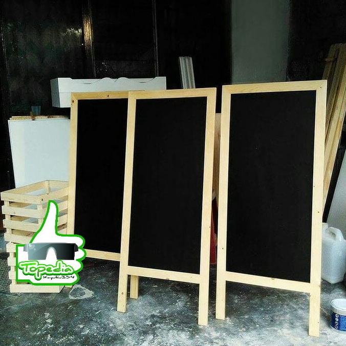 

blackboard chalkboard papan tulis standing 90X60 cm