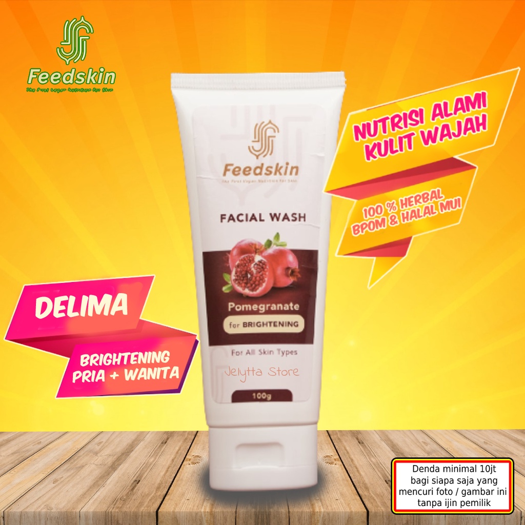 Feed Skin Salina Herbal I Feed Skin Natural Facial Wash Pomegranate  [For Brightening]