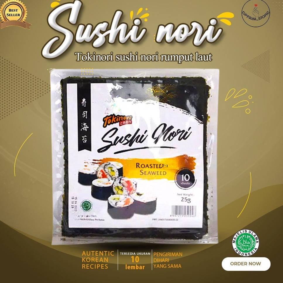 

kodeK0w0V Tokinori Sushi Nori Halal 10 Lembar Rumput Laut Kimbab Sushi