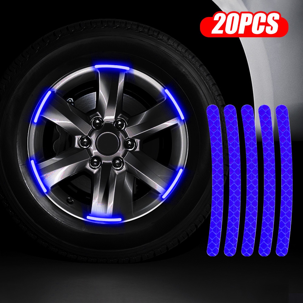 [Harga Grosir]20pcs Stiker Strip Reflektif Untuk Dekorasi Eksterior Mobil / Motor