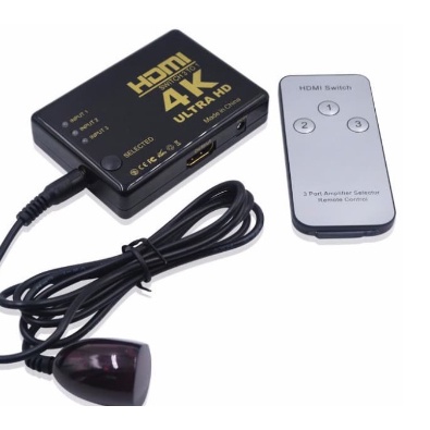 Hdmi switch 3 port 4k uhd remote uh-301-switcher hdmi 3 input 1 output