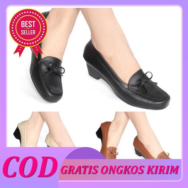 Wanita Wedges Casual Elegan Wejes Wedjes Weges Wejdes Jelly Sanda Lu329 Pwshop88Sw035 - Hitam, 39 Fr