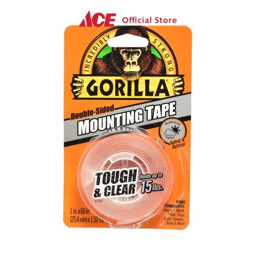 

Selotip Ace - Gorilla Double Tape Tough & Clear 2.5 Cm