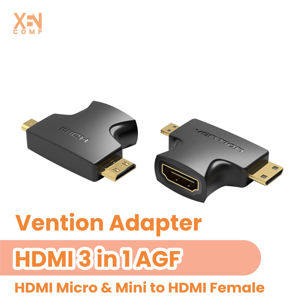 Vention Adapter HDMI to Mini HDMI Type C &amp; Micro HDMI Type D AGF