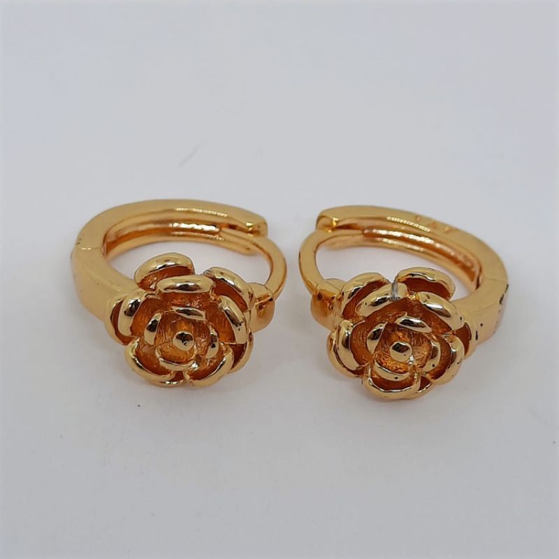 Anting Klip Dewasa | Anting Lapis Emas | Anting Klip | Perhiasan
