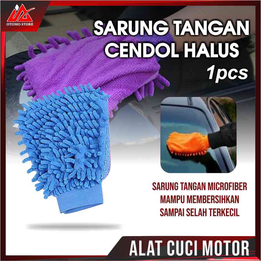 Sarung Tangan Microfiber Kain lap Microfiber Cendol Cuci Mobil Motor Bulu magic Alat Pembersih