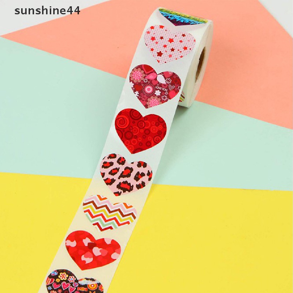 Sunshine 500PCS Stiker Thank You Untuk Kantong Kemasan Amplop Sticker Hari Valene.