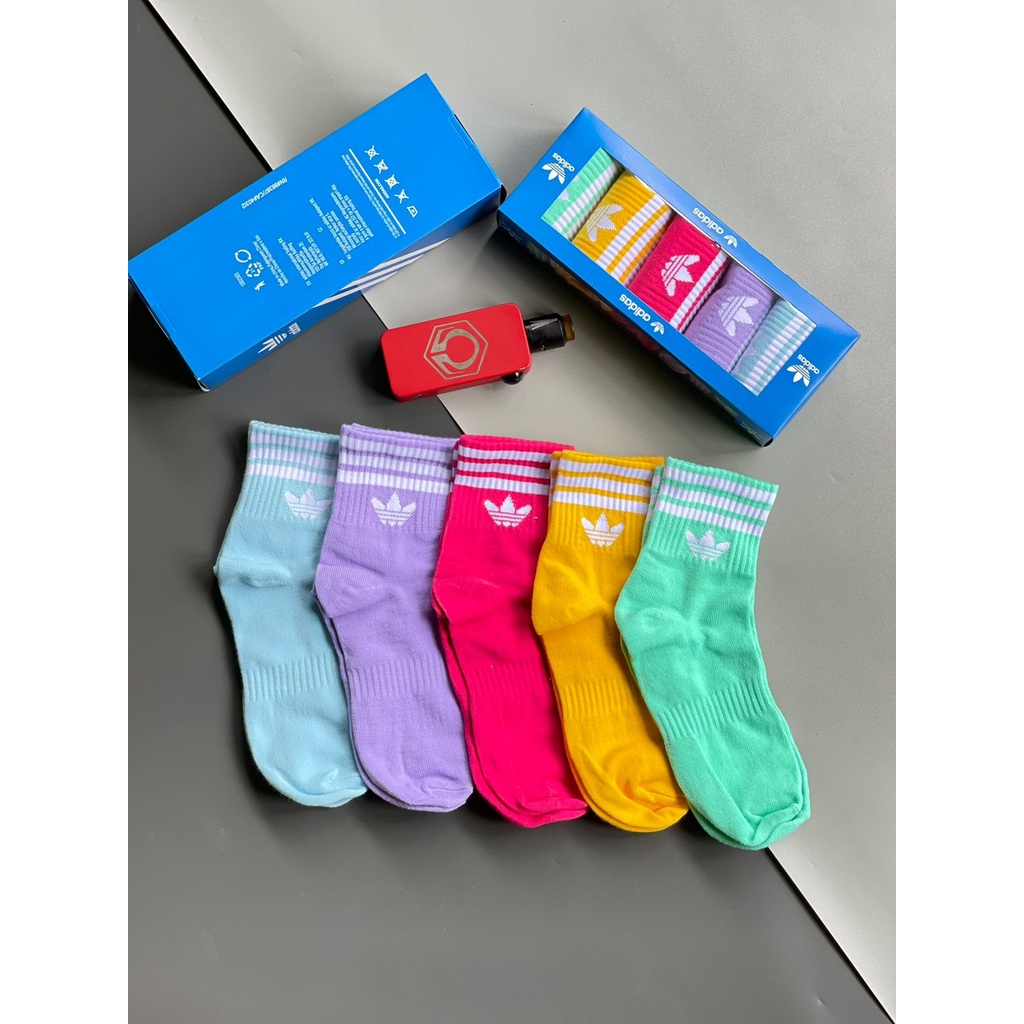 ADIDAS QUARTER SOCK WOMAN / ADIDAS QUARTER SOCK WANITA / KAOS KAKI ADIDAS PENDEK TANGGUNG WANITA / K