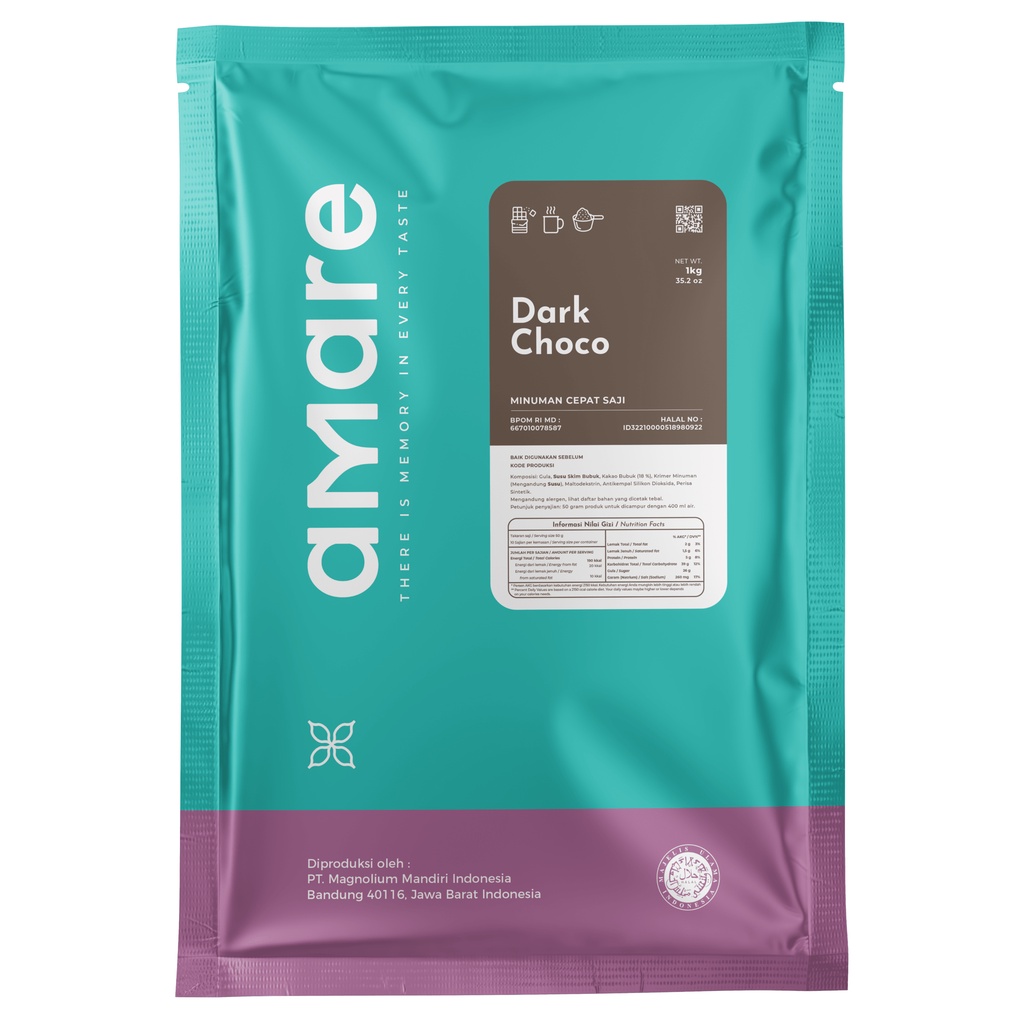 

AMARE DARK CHOCO 1KG - CHOCOLATE BASED