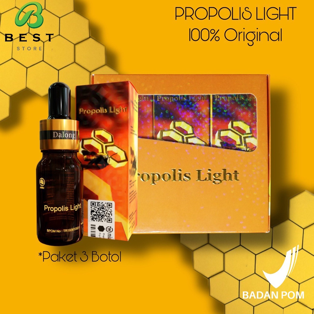 PROPOLIS LIGHT ORIGINAL (Paket 3 botol)