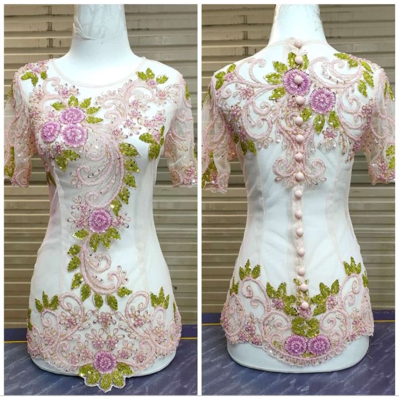 Ready kebaya Payet lengan pendek//Payet natal//kebaya Payet modern//kebaya Payet terbaru//kebaya pesta pendek