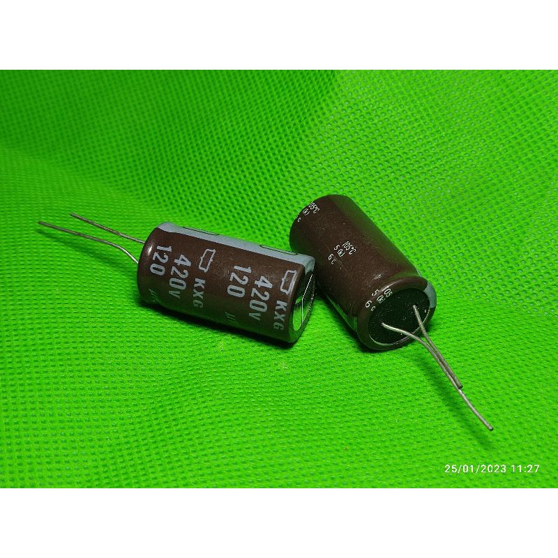 Kapasitor capasitor elko elco 120uF 420v 120uf