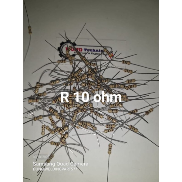 RESISTOR 10 ohm (5% 1/4watt)
