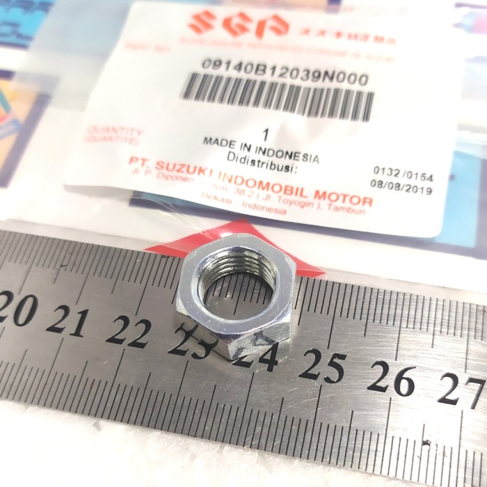 Suzuki Parts 09140B12039N000 Mur Mangkok Kopling Ganda CVT Suzuki Skywave 125 Ori