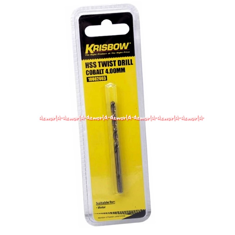 Krisbow Hss Twist Drill Cobalt 4mm Refill Isi Ulang Pengganti Mata Bor Stainless Steel Cadangan Mata Bor Metal Mudah DigunakanKris Bow Hs Twistdrill 4 Mili