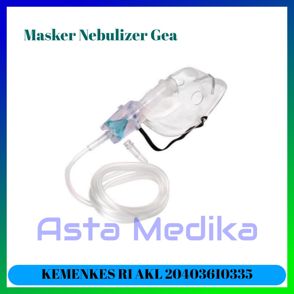 Masker Nebulizer Anak Dewasa GEA Nebulizer Mask Child Adult GEA Satuan