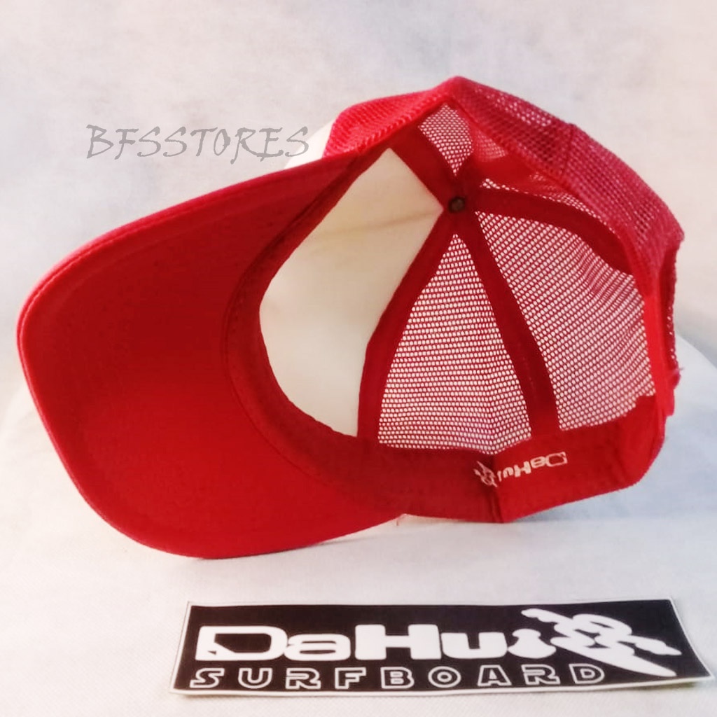 Topi Polos Trucker Dahui Warna Merah