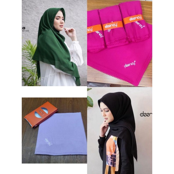 KERUDUNG DEENAY POLOS LIZA ORI Voal Ultrafine Jilbab Hijab Segi Empat Denay polos ori Terbaru laser 