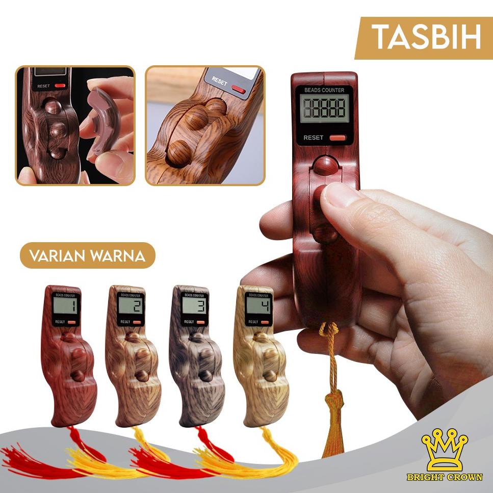 Bright Crown Tasbih Digital Model Unik Limited Edition Terbaru Termurah Premium Motif Kayu [WAM.29Ja