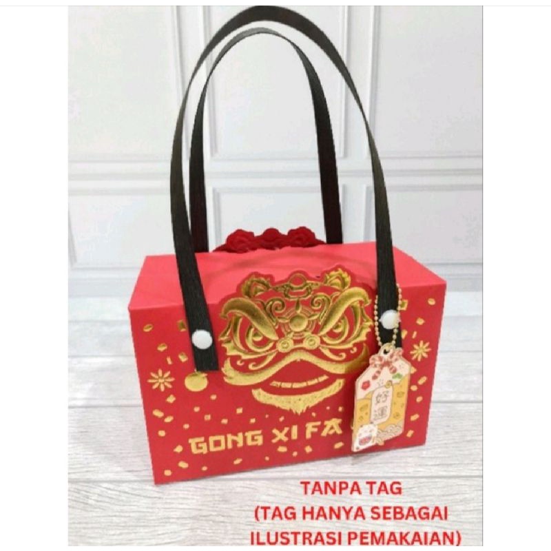 Box hamper kue kering 2jar edisi imlek CNY 2025 box dus kue imlek ular Dus buah hampers jeruk