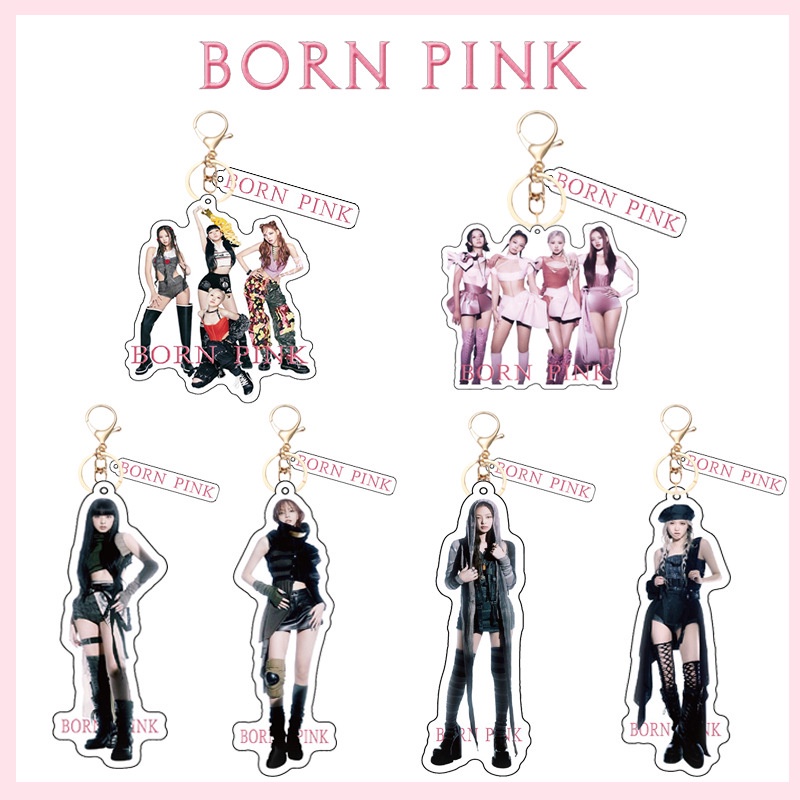 black pink new album bron pink with the same style jennie lisa body key chain key ring pendant around Jisoo Jennie Rose Lisa Blink BP