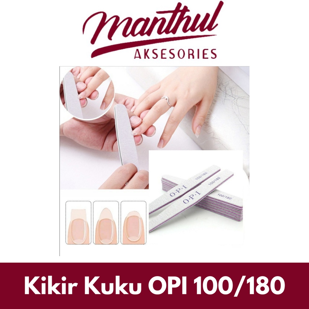 Kikir Kuku OPI 100/180 Nail File Amplas Kuku Dua Sisi / Pengkilat Kuku - OPI 100/180