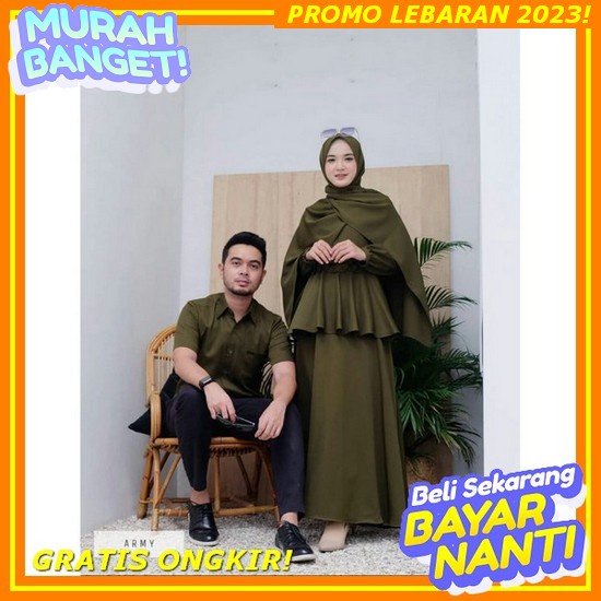 Jumbo Xxl Cod Kebaya Gamis Couple | Gamis Rayya Raya Kinan Brokat Velvet Kemeja Batik Katun Baju Pas