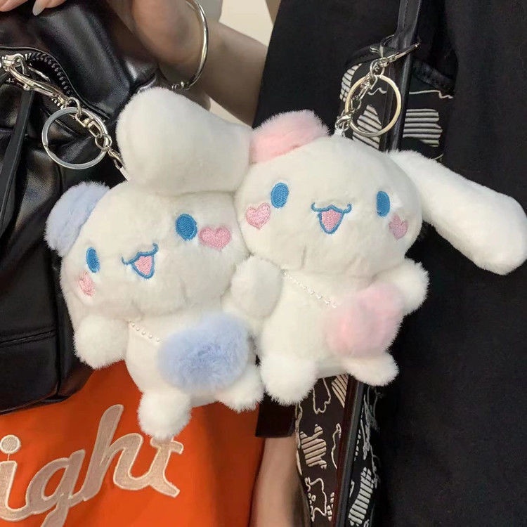 Sear【Big Sale Di Shaoyang Kota】Lucu Cinnamoroll Babycinnamoroll Plush Boneka Pasangan Tas Liontin 00