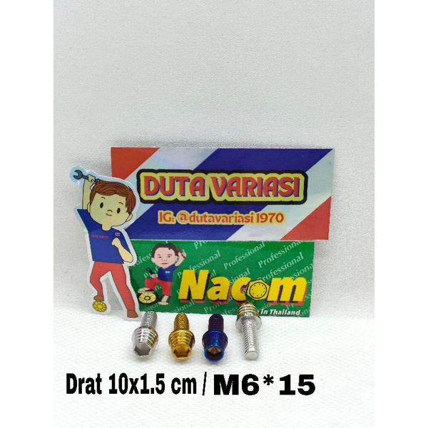 NACOM Baut Kerucut Drat 10*1.5 Cm (M6*15)