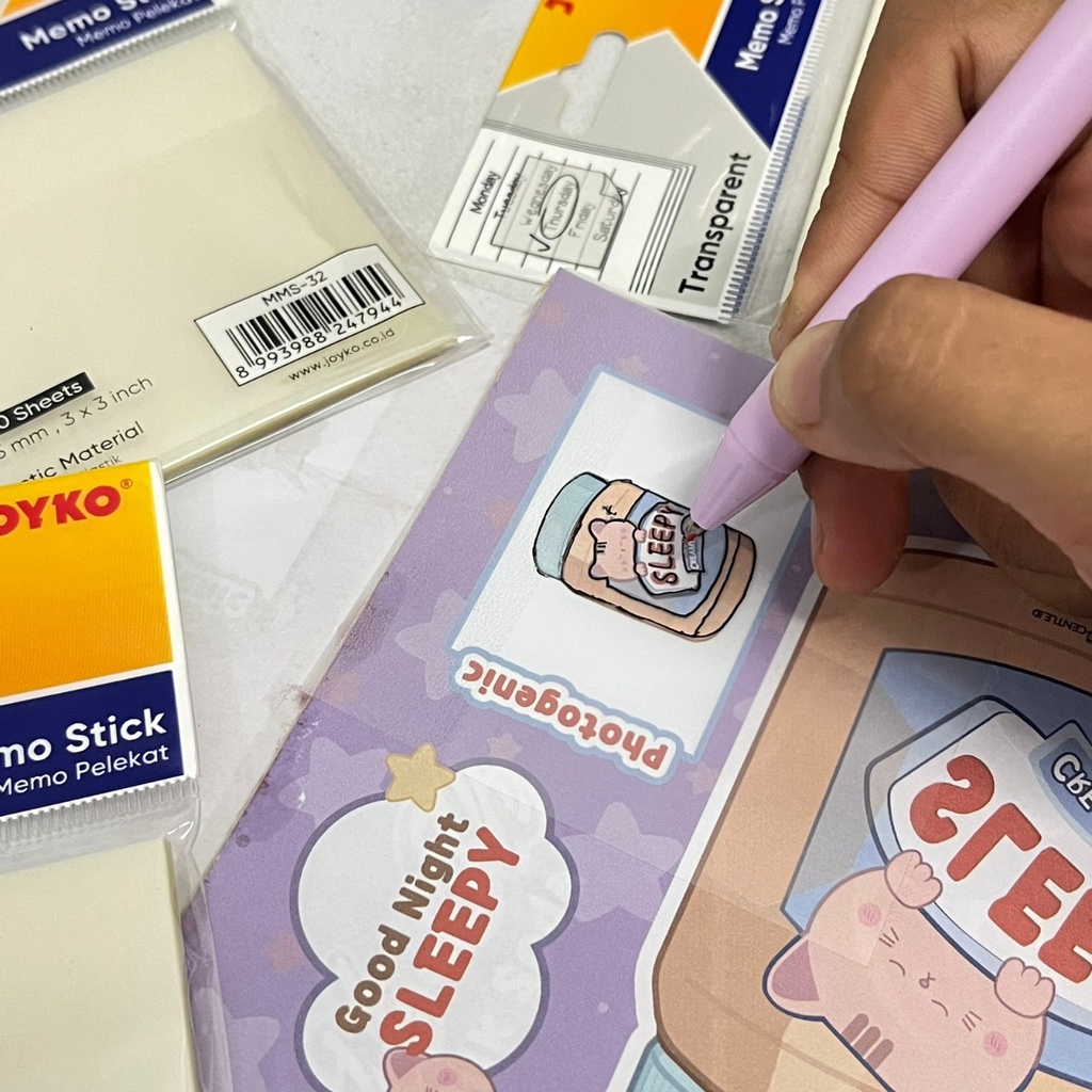 STICKY NOTES BENING JOYKO 7,5 X 7,5 CM UNIK BAHAN PLASTIK ISI 50 LBR MEMO BENING STATIONARY ALAT TULIS SEKOLAH DAN KANTOR BEST QUALITY READY GROSIR DAN COD LENGKAP