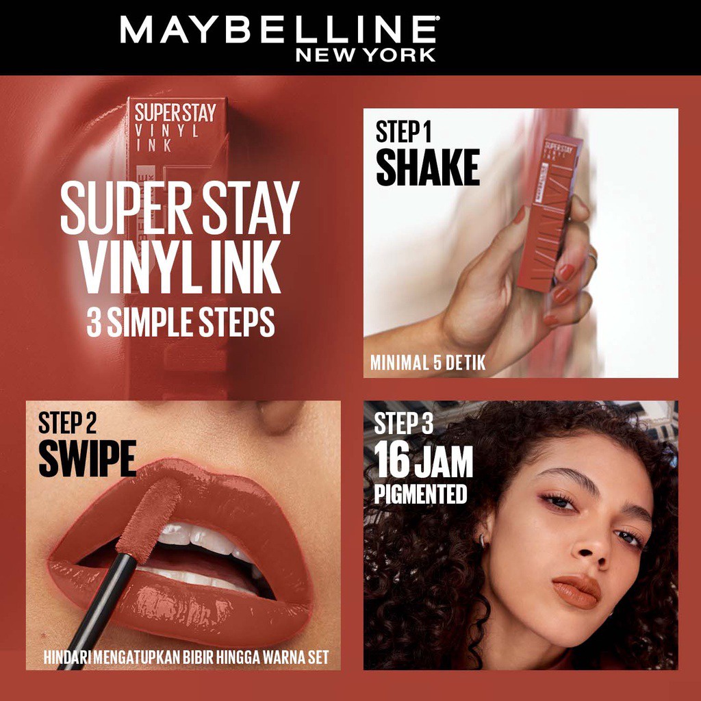 ❤ BELIA ❤ Maybelline Superstay Vinyl Ink - Liquid Lipstik Lipstick Make Up Lip