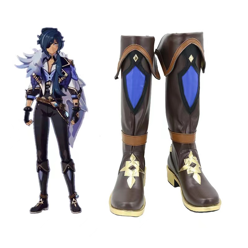 Cosplay Genshin Impact Cosplay Alberich Kaeya Cosplay Shoes Custom Made Boots