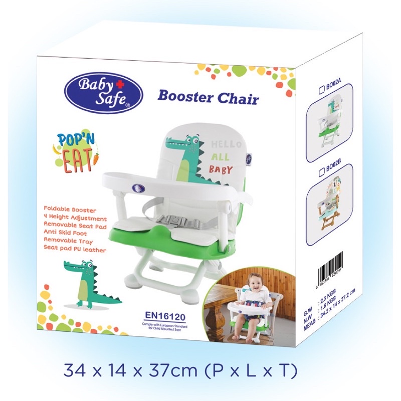 Baby safe pop and eat booster seat BO02 - kursi makan bayi