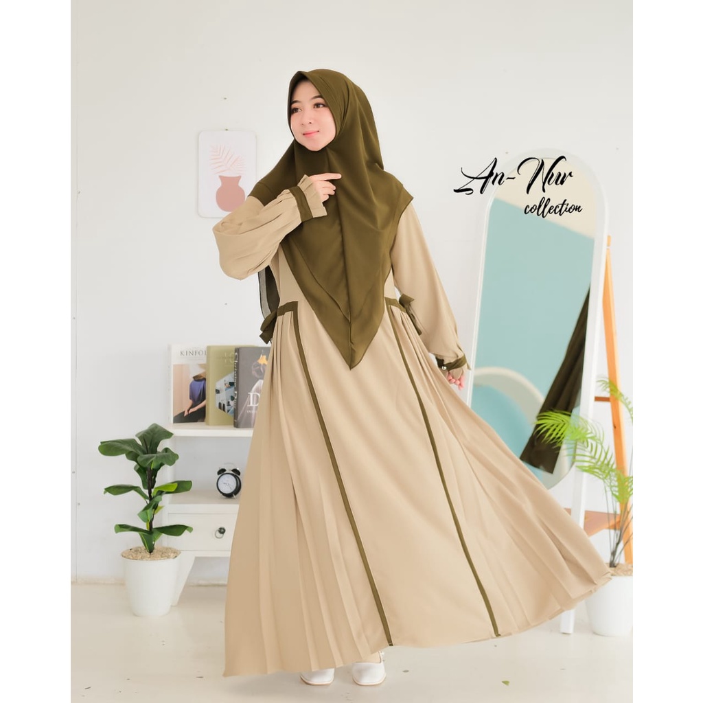 KHUMAIRA ANNUR GAMIS SET HIJAB ITYCREPE PREMIUM MIX CERUTY BABYDOLL MODIS STYLE FASHION REMAJA WANITA OOTD TERBARU PUTIH HARI RAYA MANASIK HAJI UMROH