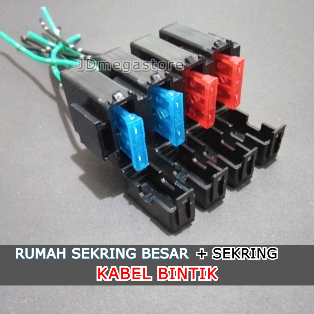 (Grosir/COD) Rumah Sekring Besar + Sekring 10A / 15A - KABEL BINTIK