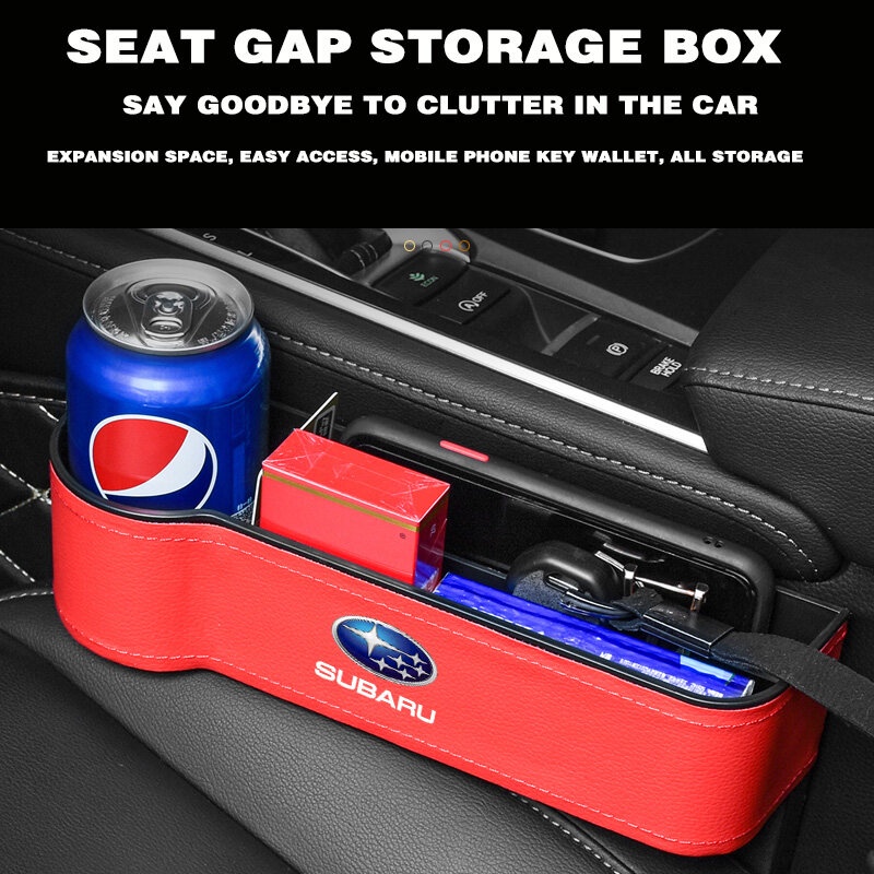 Subaru Kotak Penyimpanan Kursi Mobil Gap Storage Box Car Storage Box Gap Filler Tempat Dompet Handphone Gap Pocket Aksesoris Mobil