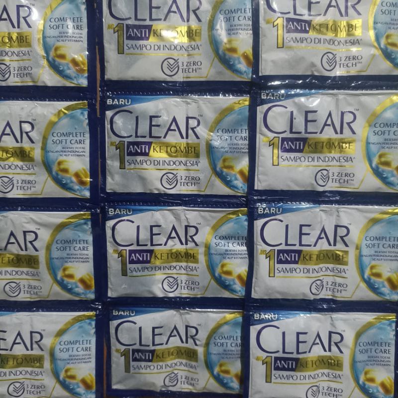 CLEAR SHAMPO sachet / Shampo Clear Renceng  isi 12 Kosmetik Arjuna Unilever