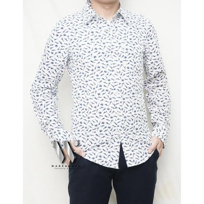 Kemeja Pria Santai Kerja Casual H(And)M Original