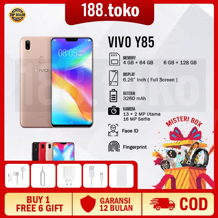 Hp VIVO Y85 Ram 6/128 6.22inch Garansi 1 Tahun Murah