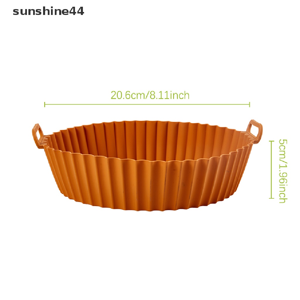 Sunshine 7.5inch Air Fryer Silicone Pot Reusable Anti Lengket Oven Baking Tray Baking.