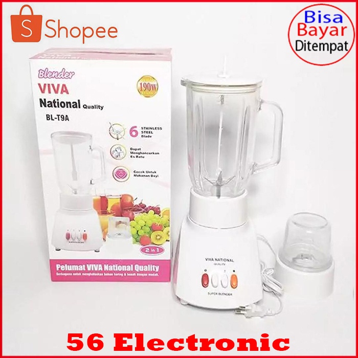 Promo Blender Viva National Blender Jus Kaca 6 Mata Pisau New