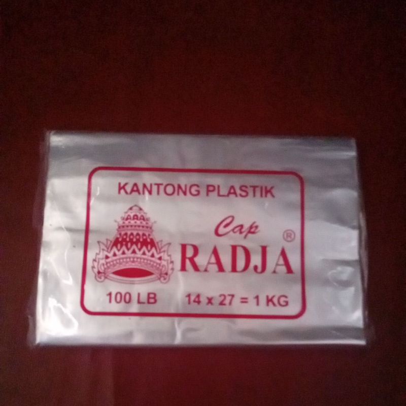 kantong plastik bening pp radja 14x27