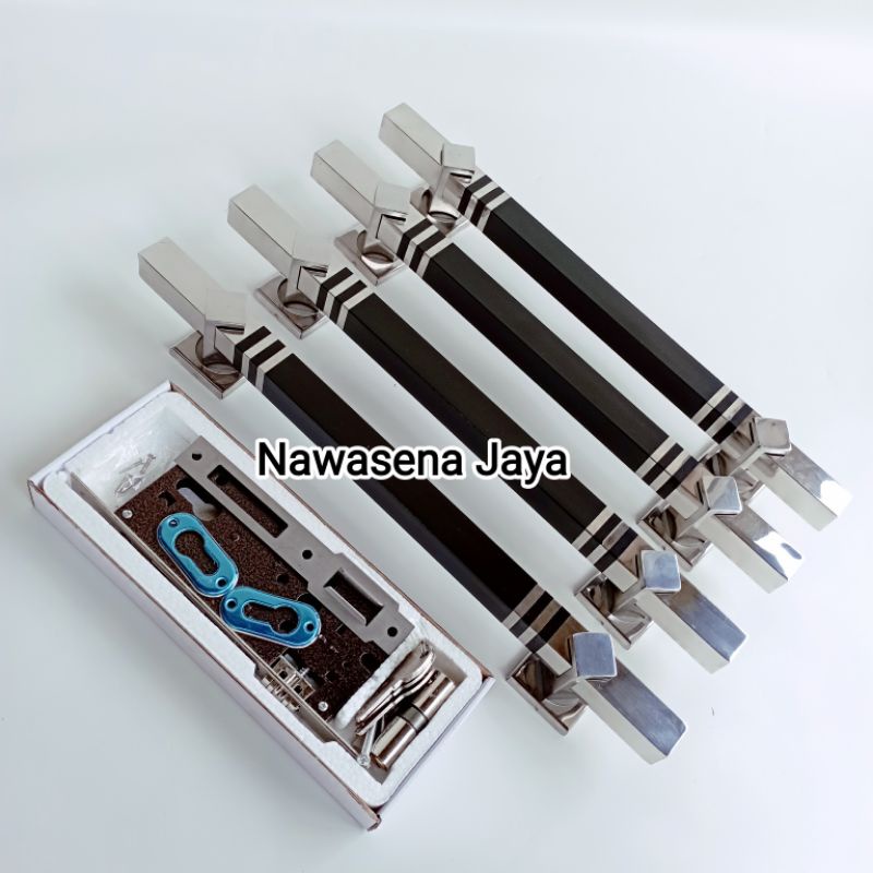 Handle Pintu 4 pcs 45cm 60cm gagang pintu tarikan pintu + Set Kunci Tarikan Pintu