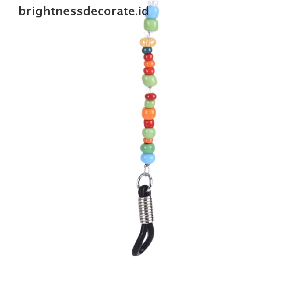 [Birth] Fashion Manik-Manik Mutiara Warna-Warni Kacamata Hitam Lanyard Cord Holder Tali Rantai [ID]